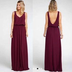 Show Me Your Mumu Kendall Maxi Bridesmaid Dress in Merlot/Wine NWT Size Small